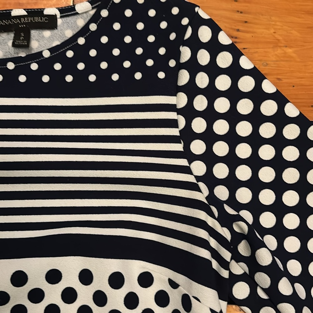 Banana Republic Black and White Patterned Mini Dress - Picture 5 of 6